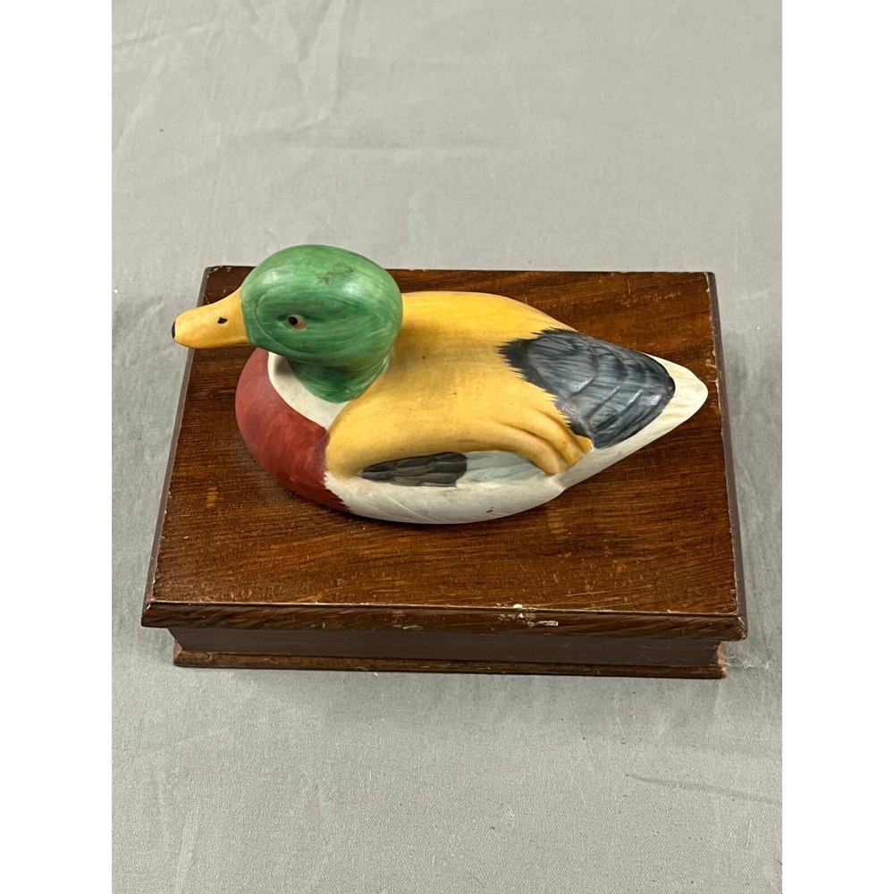 Vintage Sealed Card Decks Mallard Duck Card‎ Deck Wood Box Gift for Him